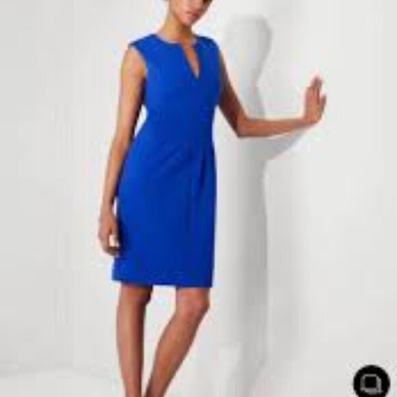kate spade Dresses & Skirts - ✅ KATE SPADE ROYAL BLUE Seamed Ponte Dress V-NECK GATHERED‎ WAIST SIZE 6